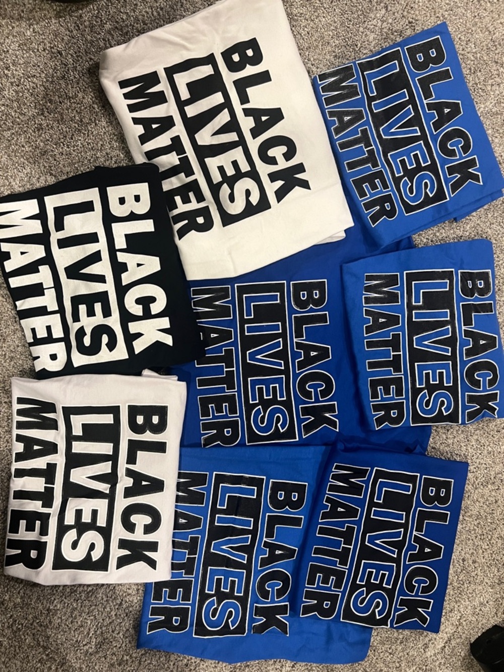 Black Lives Matter Graphic Tee - Black, White, Royal Blue